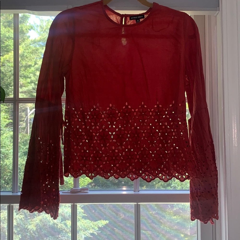 Eyelet blouse